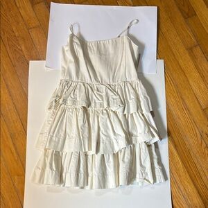Forever 21 Cream Tiered Dress